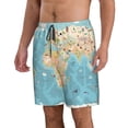 thumbnail image 2 of Fuzoiu World Map With Animals 1 Print Men's Beach Shorts,Men's Swim Trunks,Quick Dry Board Shorts with Pockets,Men's Bathing Suits for Surfing, Running, and Casual Wear-Large, 2 of 6