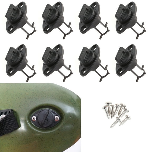 GOOHOCHY  8 Pcs Paddle Kayak Accessories Drain Plug Universal Kit Black