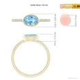 thumbnail image 5 of ANGARA Natural Bezel-Set Oval Aquamarine and Diamond Ring in 14K Yellow Gold for Women (Size-7x5mm) | March Birthstone, Birthday, Anniversary, Jewelry Gift for Women | Natural Aquamarine Ring, 5 of 9