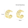 thumbnail image 5 of Alexcraft Ear Cuffs for Women Non Piercing 14K Gold Plated Ear Clip on Cartilage Earrings Cubic Zirconia Earring Cuffs Jewelry for Women, 5 of 5