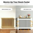 thumbnail image 6 of LUVODI Modern Slatted Vertical White Radiator Cover With Wood-grain Top Mdf Wood Grill Shelf, 6 of 9