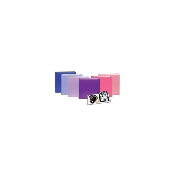 Pioneer Photo Album Family Memory Album with Pastel Colored Cover, 8½" x 11" Scrapbook with 10 E-Z Load Archival Pages & Inserts, Hot Pink Covers