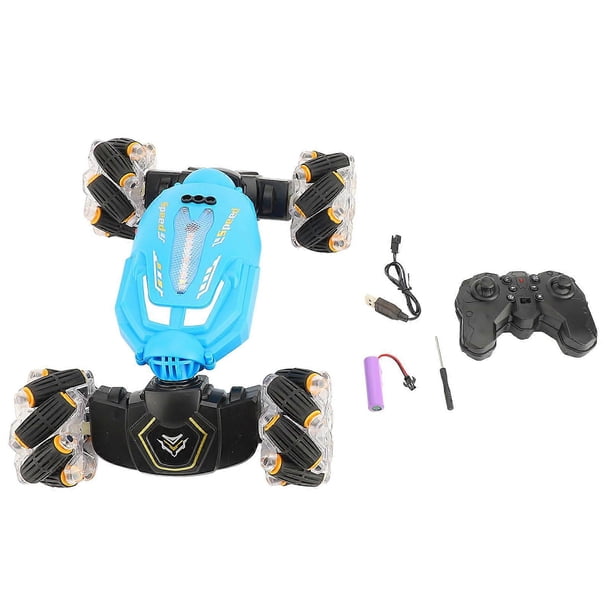 RC Stunt Car 360 Degree Rotation Stunt Sideshift Dynamic Music High Speed 4WD 2.4GHz Remote Control Stunt Car Blue