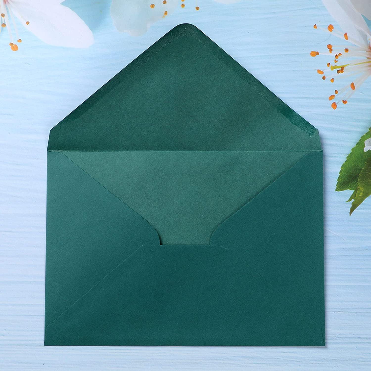 5 x 7 Moss Green Postcard Blanks with Envelopes