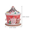 thumbnail image 5 of OUNONA Lighted Resin Gingerbread House with LED Glow for Festive Holiday Decoration, 5 of 7