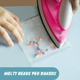 thumbnail image 6 of Darice Fuse Beads Pegboards 5pcs - 5mm Melty Beads Peg Board, Large Clear Plastic Boards Kit for Kids and Adults - 5.5" Square, Circle, Heart, Star, Hexagon, 6 of 6