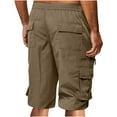 thumbnail image 3 of Inleife Cargo Shorts for Men Men's Summer Casual And Comfortable Drawstring Pocket Elastic Waist Shorts, 3 of 5