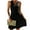 Black, variant on Women Summer V Neck Front Knotted Sleeveless Tank Dress Solid Casual A Line Dresses