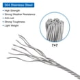 thumbnail image 4 of Uxcell 98FT Stainless Steel Cable Railing Kit, 1/8" Vinyl Coated 7x7 Strand Wire Rope with Loop Sleeves and Thimbles White, 4 of 7