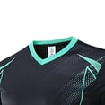 thumbnail image 4 of SGFCWSX Mens Soccer Set 2 Piece V Neck Quick Dry Short Sleeve Shirt and Shorts Football Training Uniform Outfit Black Size XL, 4 of 5