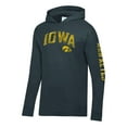thumbnail image 2 of Men's ComfortWash  Charcoal Iowa Hawkeyes Long Sleeve Hooded T-Shirt, 2 of 3
