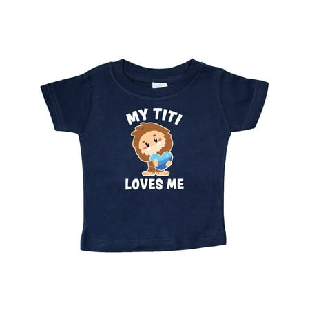 

Inktastic Cute Bigfoot My Titi Loves Me Gift Baby Boy T-Shirt
