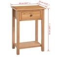 thumbnail image 4 of vidaXL Console Table 50x32x75 cm Solid Oak Wood, 4 of 4