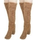 thumbnail image 2 of Calcetines de mujer, 2 pares, altos y peludos, por encima de la rodilla, calentadores de piernas de invierno, pantuflas para mujer, calcetines navideños para dormir en casa., 2 of 4