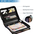 thumbnail image 4 of Circular Folder Package 13.6*3.5*12.4 Inches ,Binder Bag，Binder Organizer，Zipper Binder，3 Ring Binder ,Suitable for Work Big Colored Chrysanthemums, 4 of 8