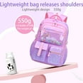 thumbnail image 4 of Burufy School Backpacks for Girls, Kids Lightweight Fashion School Bag Waterproof School Bookbags Gifts-Purple, 4 of 9