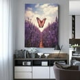 thumbnail image 4 of Kdxio Butterfly Over Lavender Pattern Canvas Wall Art 12x16 Inches - Waterproof HD Print Solid Wood Frame for Living Room & Bathroom,Vertical, 4 of 8