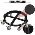 thumbnail image 2 of Heavy Duty Steel Dolly with 8 Swivel Caster Wheels, 2000 Lbs Capacity, Trash Can & Oil Drum Caddy, 2 of 8