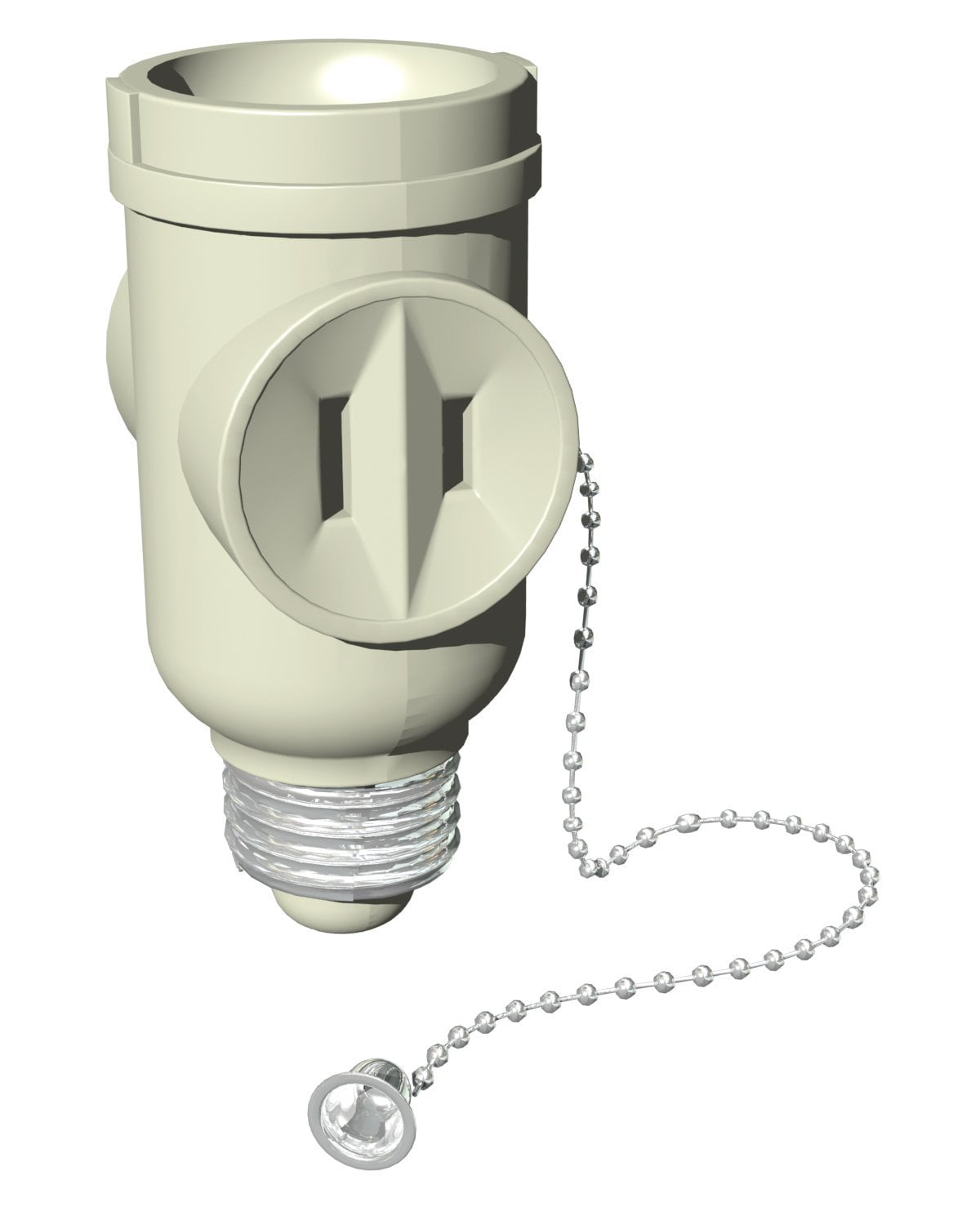 Stanley 30501 Pull Chain Socket Adapter, 2outlet Light Bulb Socket
