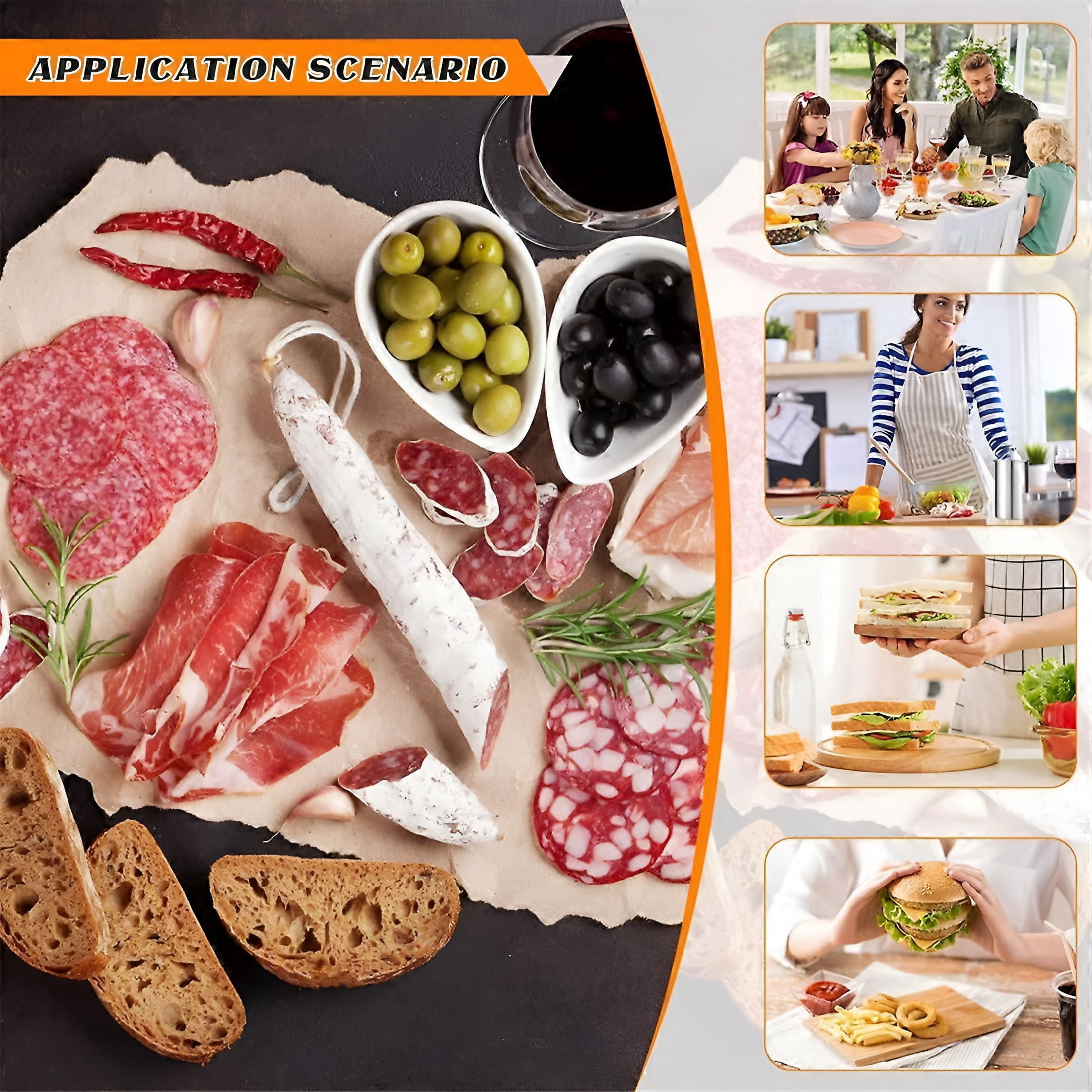 EXLEAF Meat Press Maker Stainless Steel Ham Press Maker with Thermometer Sandwich Deli Meat Press Bacon Ham Maker for Making Silver Deli Press for Meats