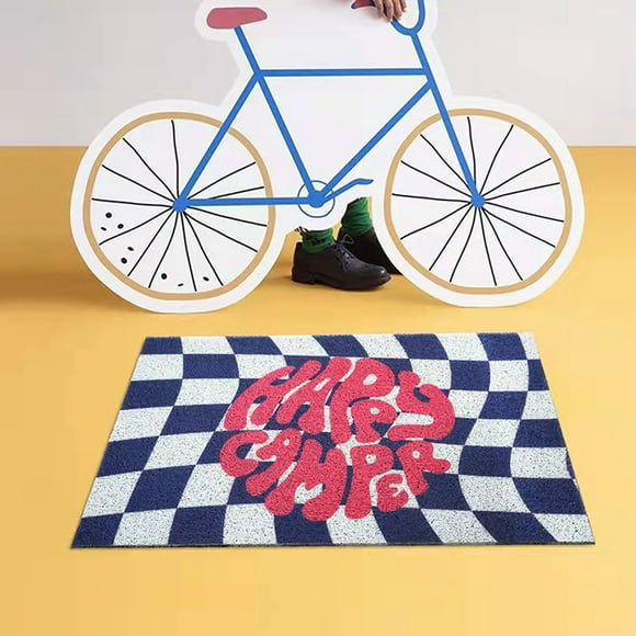 Alfombra de entrada lavable para pasillo, alfombra de cocina con diseño de tablero de ajedrez, alfombra de baño lavable, alfombra de cocina, alfombra de construcción resistente