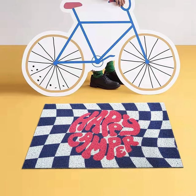 Alfombra de entrada lavable para pasillo, alfombra de cocina con diseño de tablero de ajedrez, alfombra de baño lavable, alfombra de cocina, alfombra de construcción resistente