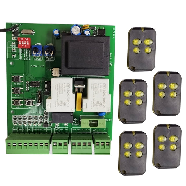 Universal Version Of Sliding Gate Motor Opener Motherboard Replaced Circuit Board Can Match 433.92Mhz Rolling Code Remote ,Ultra-Quiet Operation