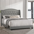 thumbnail image 2 of Pemberly Row Modern Fabric Queen Upholstered Bed in Smoke Gray, 2 of 2