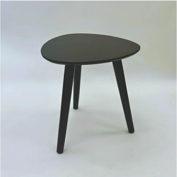 PJ Furniture JUNO 2-in-1 Stool & Side Table, Cappuccino Finish, Compact Mid-Century Accent with Wood Legs