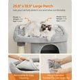 thumbnail image 3 of Cat Tree 39.8-Inch Cat Tower for Extra Large Cats up to 44 lb, Cat Condo with Large Perch, 2 Cat Caves, Scratching Post, Light Gray, 3 of 9