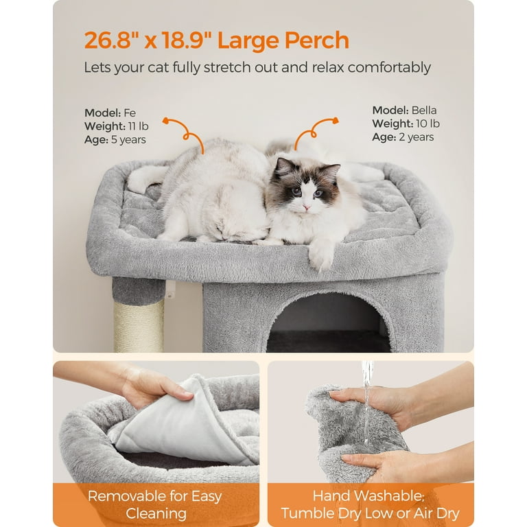 Cat Tree 39.8-Inch Cat Tower for Extra Large Cats up to 44