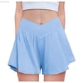 thumbnail image 2 of Liyamei Girls 2 in 1 Athletic Shorts with Spandex Liner for Running and Sports Size 5-14,Blue, 2 of 6