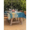 thumbnail image 3 of Outdoor Table Cloth with Umbrella Hole and Zipper, Coastal Christmas Waterproof Rectangle Tablecloth 60"x102", Christmas Tree Beach Nautical Washable Table Cover for Outside Party Patio Picnic, 3 of 8