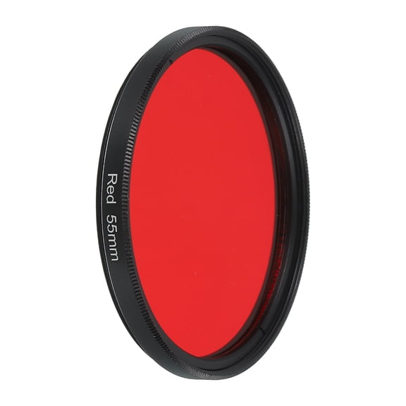 Uxcell 55mm Lens Filter,Full Red Camera Filter Scratch Optical Glass Round Fluorescent Filters Universal for Camera Photography Lens