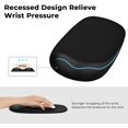 thumbnail image 2 of czcpp-Small Mouse Pad with Wrist Rest, Gel Support Pain Relief Central Groove Design Ergonomic Mousepad for Office & Gaming, Desk Mat with Non-Slip Base, Portable Washable Mouse Pad, Black, 2 of 4