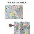 thumbnail image 6 of Blue Spring Floral Bathroom Window Curtain, Elegant Farmhouse Flowers Birds Watercolor Light Filtering Coffee Kitchen Curtains, Bedroom Living Room Curtains 2 Panel 84"x63", 6 of 6