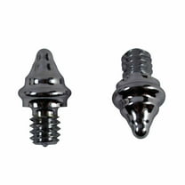 Renovators Supply Bright Chrome Plated Medium Cabinet Door Hinge Finial Pair 3/8 in Kitchen Cabinet Hinge Finial w/Decorator Tip