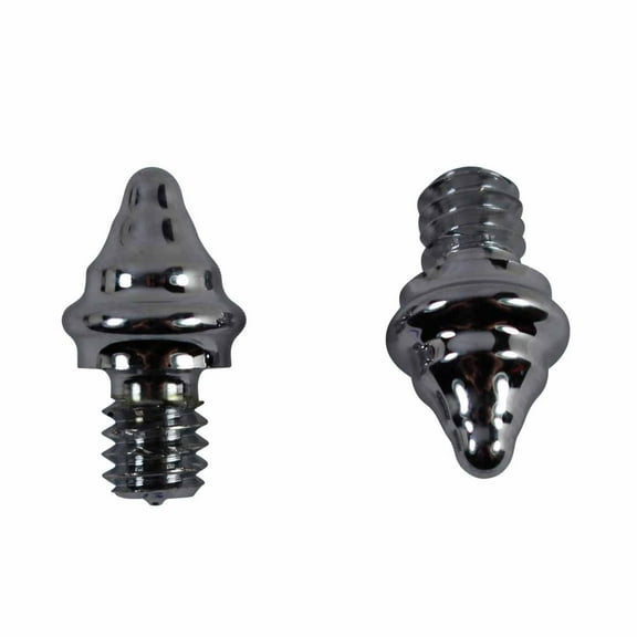 Renovators Supply Bright Chrome Plated Medium Cabinet Door Hinge Finial Pair 3/8 in Kitchen Cabinet Hinge Finial w/Decorator Tip