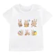 thumbnail image 3 of Nueva camiseta de algodón con diseño de huevos de Pascua para niños y hermanos, ropa para niños con bonito conejito, camiseta para bebé niño o niña, 3 of 5