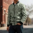 thumbnail image 2 of Fgnfyis Jackets for Men Fashion Flight Jacket Casual Baseball Coat Autumn Stylish Outerwear for Young Adults Stand Collar Mens Winter Coat Green XXL, 2 of 9