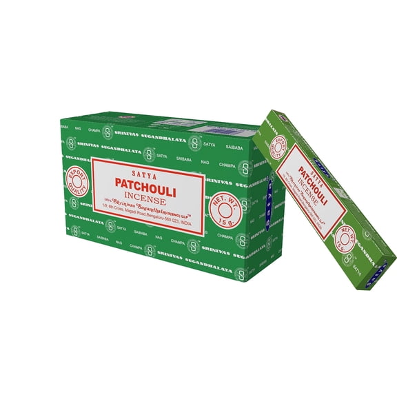 Satya Nag Champa Patchouli Incense Sticks, 12 Count