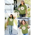 thumbnail image 4 of XCHQRTI Daisy T Shirts Women Plus Size Graphic Tshirts Casual Short Sleeve Oversized Tee, 4 of 7
