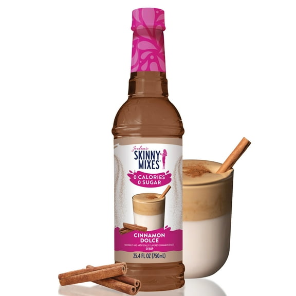 Jordan?s Skinny Syrups Cinnamon Dolce, Sugar Free Flavoring Syrup, 25.4 Ounce Bottle