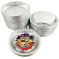 thumbnail image 4 of Pactogo 10" (Actual Top-Out 9-5/8 Inches - Top-In 8-3/4 Inches) Aluminum Foil Pie Pan1 3/16" - Disposable Baking Tin Plates (Pack of 200), 4 of 6