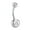 Clear, variant on 1x Crystal Rhinestone Fashion Jewelry Body Piercing Navel Bar Ring Belly Button-Champagne