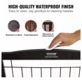 thumbnail image 6 of XYX Freestanding Pet Gate, Wooden 32" H x 96" W, 4 Panel Foldable Gate for Wide & Narrow Passageways, Expandable Dog Barrier with Silent Foot Support, Brown, 6 of 9