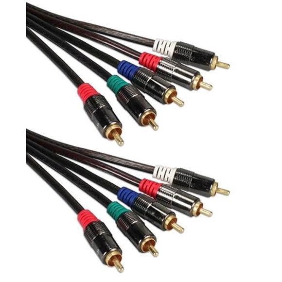 QVS RCA5AV-35 Câble Combo Audio & Vidéo Composant Premium 35 Pieds HDTV 5RCA