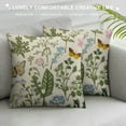 thumbnail image 3 of COMIO  Floral Spring Pillow Covers, Herbs and Wild Flowers Botanical Plants Throw Pillow Cases Sage Green Floral Vintage Outdoors Decor for Home Bed Car Couch, 3 of 5