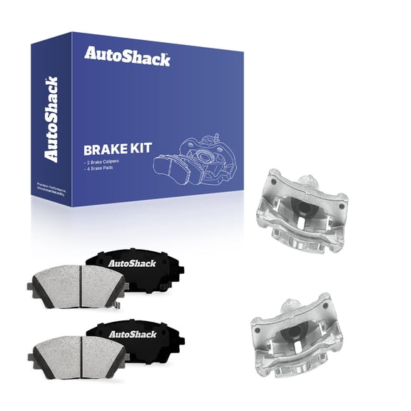 AutoShack Front Brake Calipers   Ceramic Brake Pads Replacement for 2014-2016 Mazda 3 2016-2018 Mazda CX-3 6-PC Kit