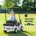 thumbnail image 4 of Track Seven 24V Ride on Car, Electric Golf Cart with Ceiling, Ride on Truck with Remote Control, Music, Rear Storage Box, Electric Car for Boys Girls Age 3+, 18.5" Large Seat with Armrests, White, 4 of 14
